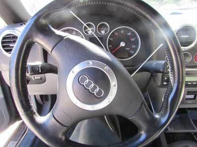 Audi TT MK1 8N Leather Trimmed Sport Steering Wheel Aluminum Accents W/ Air Bag 8N0419091B25D10